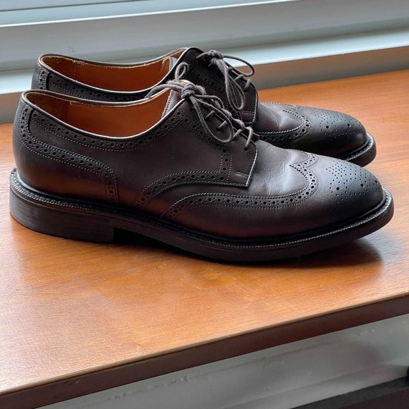 Asher Leather Wingtip Ralph Lauren Wingtip with Vibram soles size 10 - Picture 1 of 11
